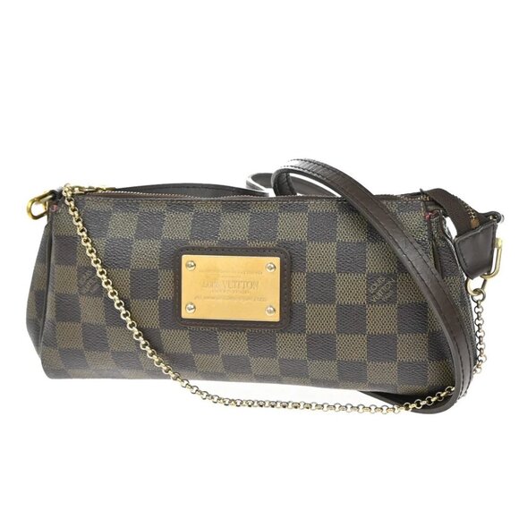 LOUIS VUITTON Eva 2Way Chain Shoulder Hand Bag Damier Leather BN - Picture 1 of 14
